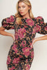 Floral Denim Pencil Dress