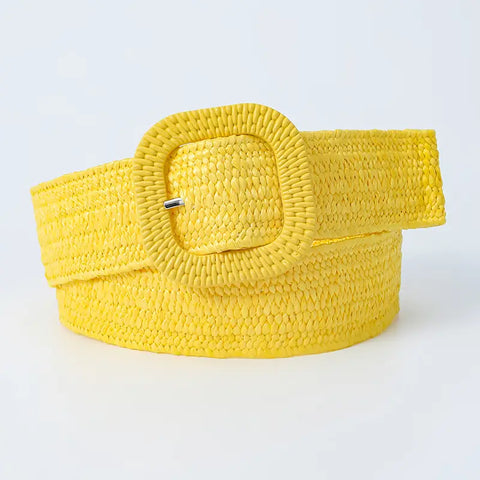 Wide Patent Buckle Belt: Black