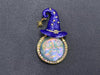 Enamel Moon with Magic Hat Brooch