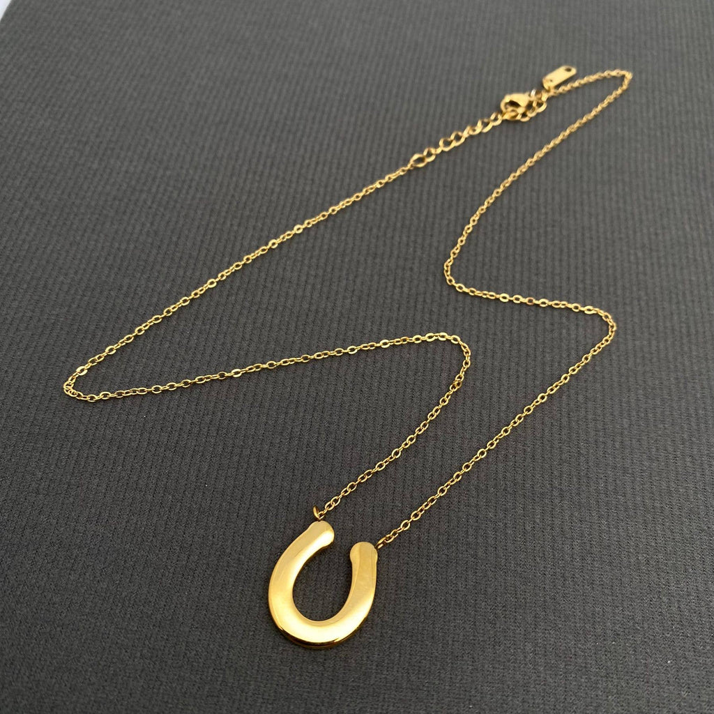 Horseshoe 18K Gold Platet Necklace