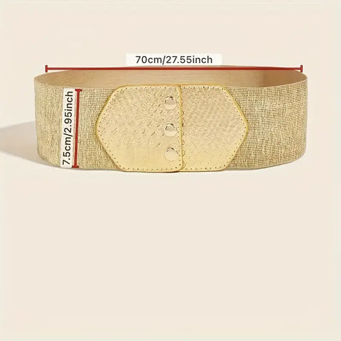 Double Heart Elastic Belt: Blue