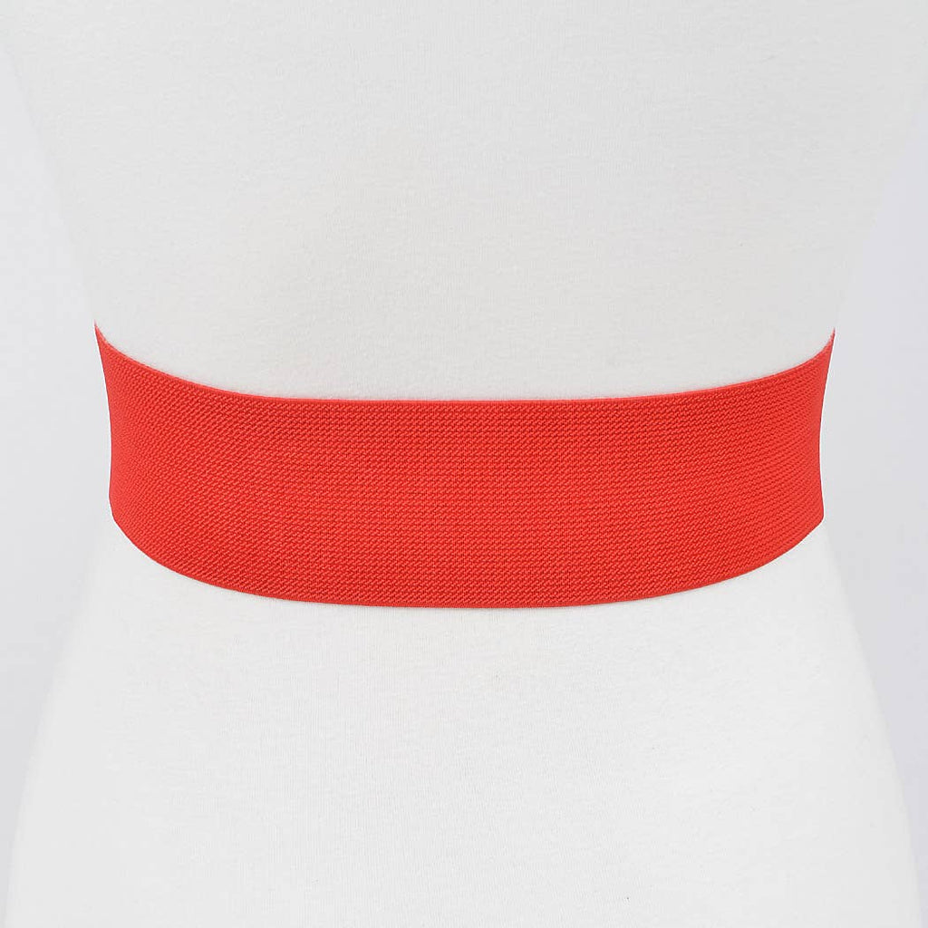 Silk Flower Dress Belt: Red