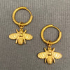Bee 18K Gold Plated Huggie Earrings