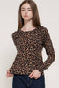 Crew Neck Leopard Print Sweater