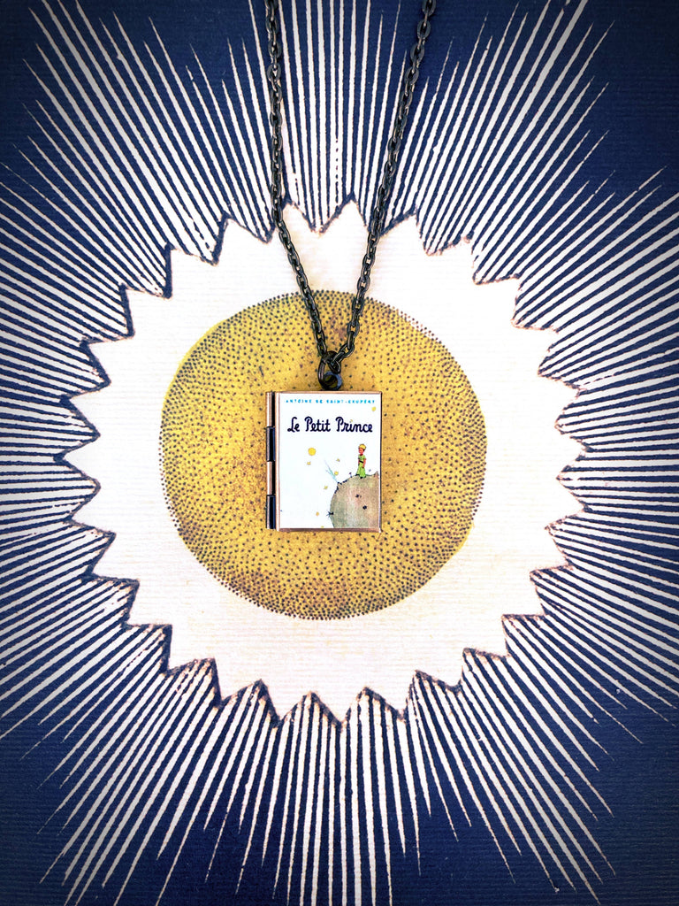 Book Locket Necklace - The Little Prince - French Edition: Bronze