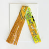 Fringe Scarf Horse Pattern Color-Block Yellow and Green