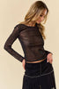Glittery Mesh Sheer layering Top