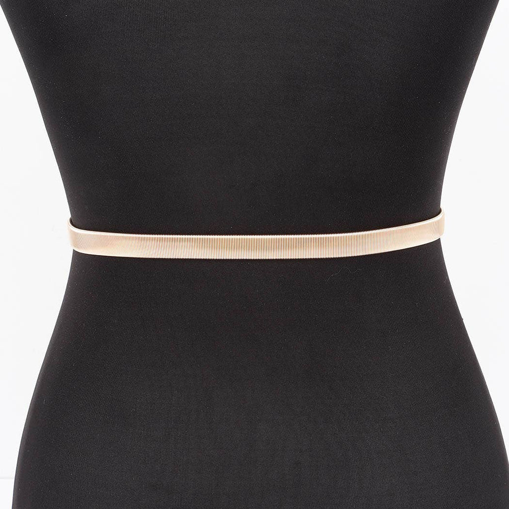 Metal Rose Spring Belt: Silver