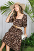 Leopard Tiered Midi Dress
