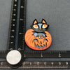 Black Cat Pumpkin Acrylic Brooch