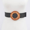 Bamboo Buckle Stretch Straw Belt: Extra Long