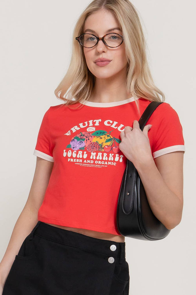 Fruit Club Vintage Tee: Red