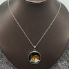 Dried Flower & Mushroom Round Charm Necklace