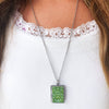 Book Locket Necklace - Sense and Sensibility - Modern Green: Stainless Steel