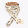 Metallic Braided Belt: Silver