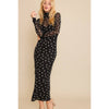 Polka Dot Mesh Wiggle Maxi w/ Slip