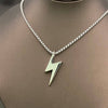 Stainless Steel Lightning Necklace : Silver