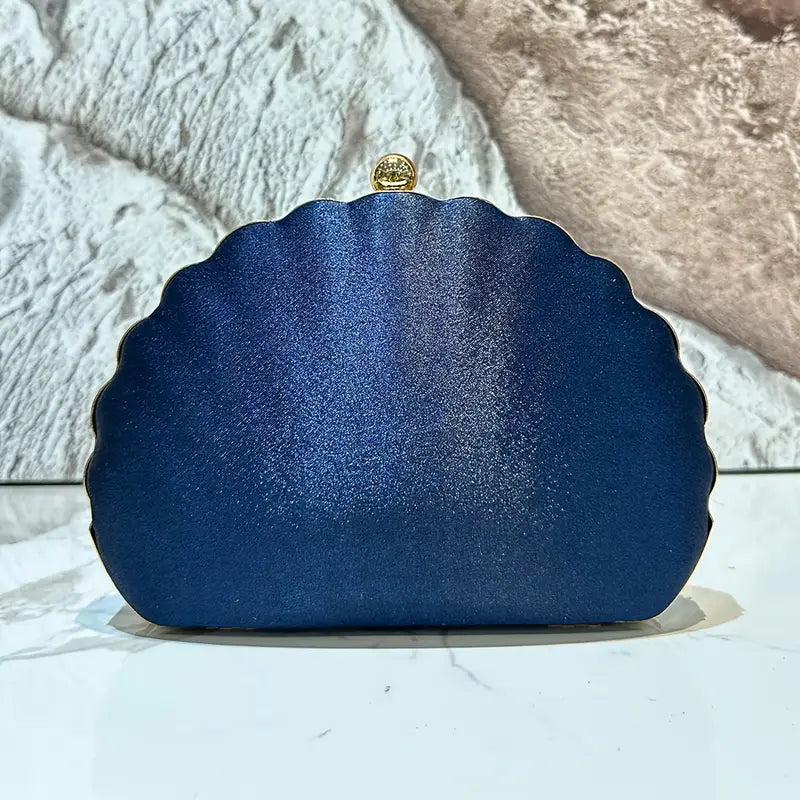 Peacock Clam Shell Clutch