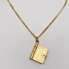 Open Book Charm Gold Plated Necklace