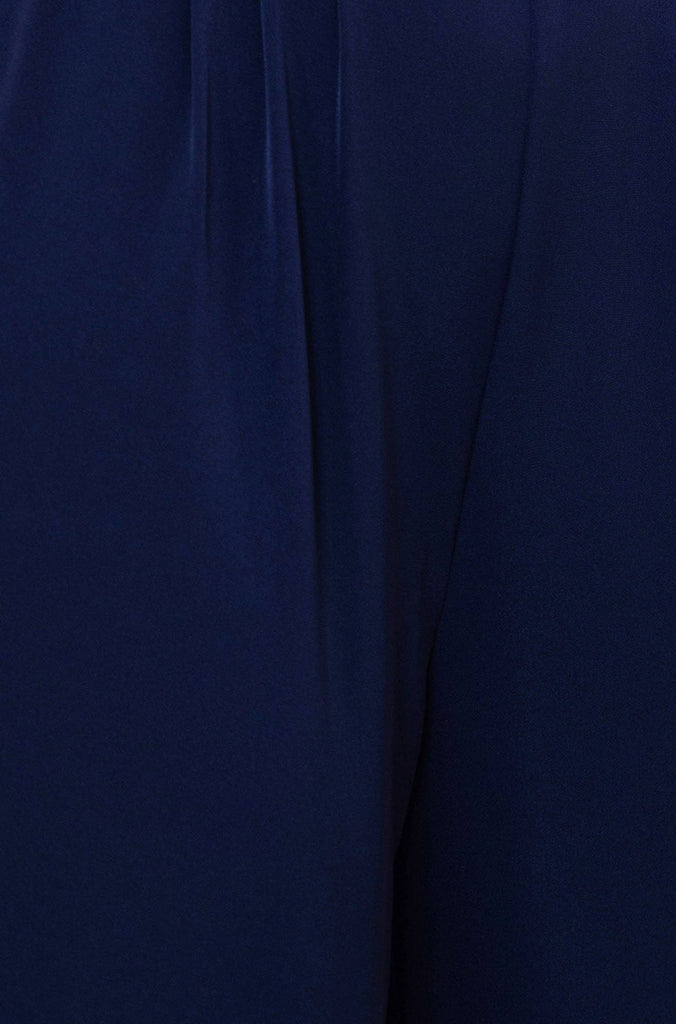 Navy Buckle Jumpsuit With Twist Knot Detail