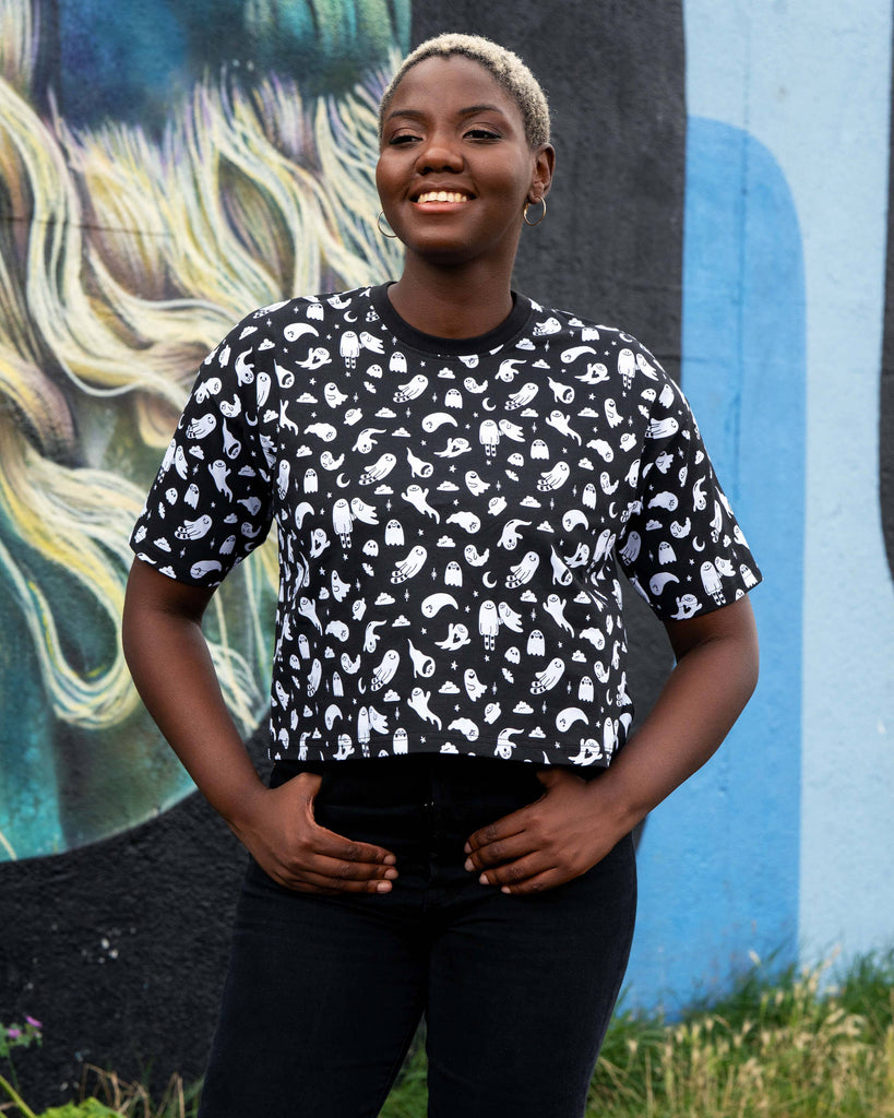 Ghosties Cropped Boxy Tee