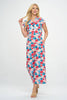 Floral Print Retro Jumpsuit: S