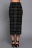 Vintage Check Pencil Skirt