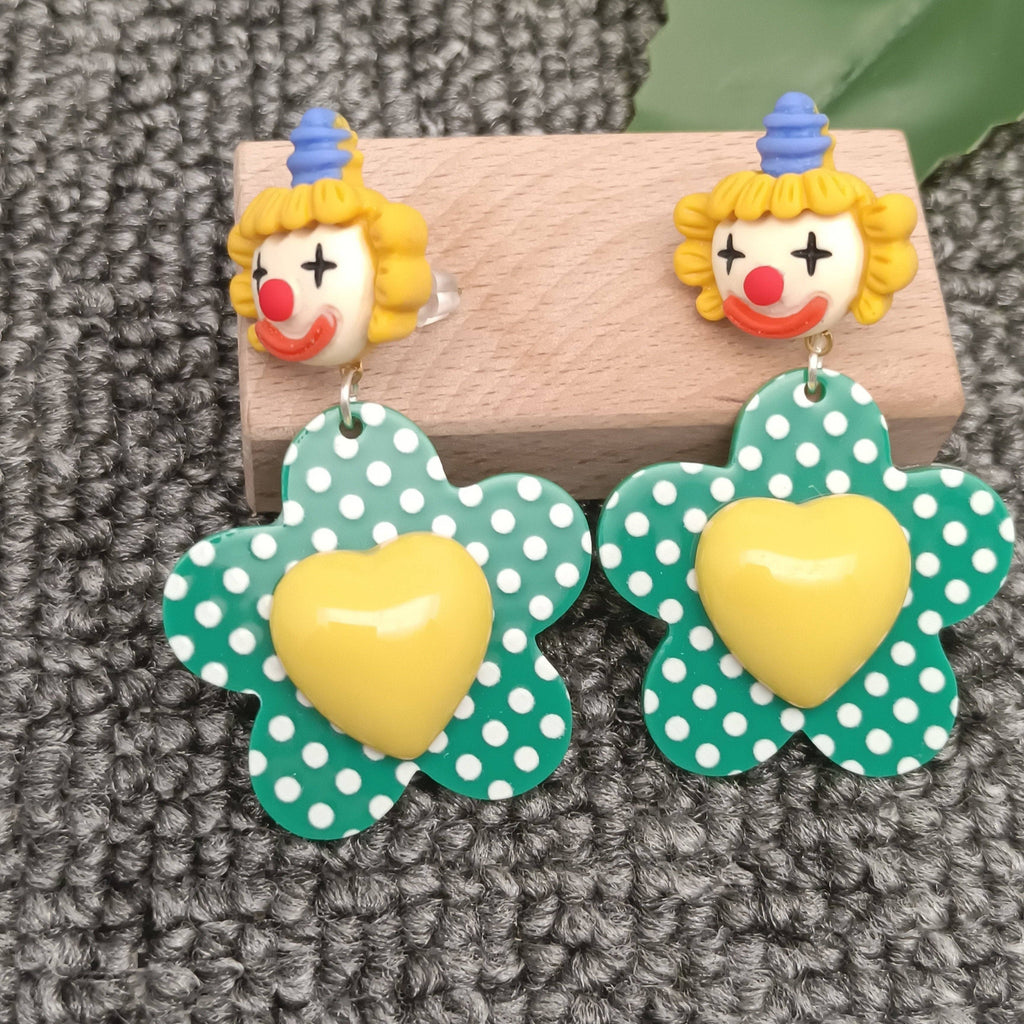Flowers Giggles Earrings: Green