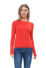 Classic Cable Knit Pullover: Hot Coral