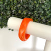 Swirl Acrylic Bangle: Tangerine