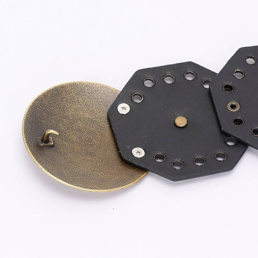 Western Vintage Belt: Black/Brass