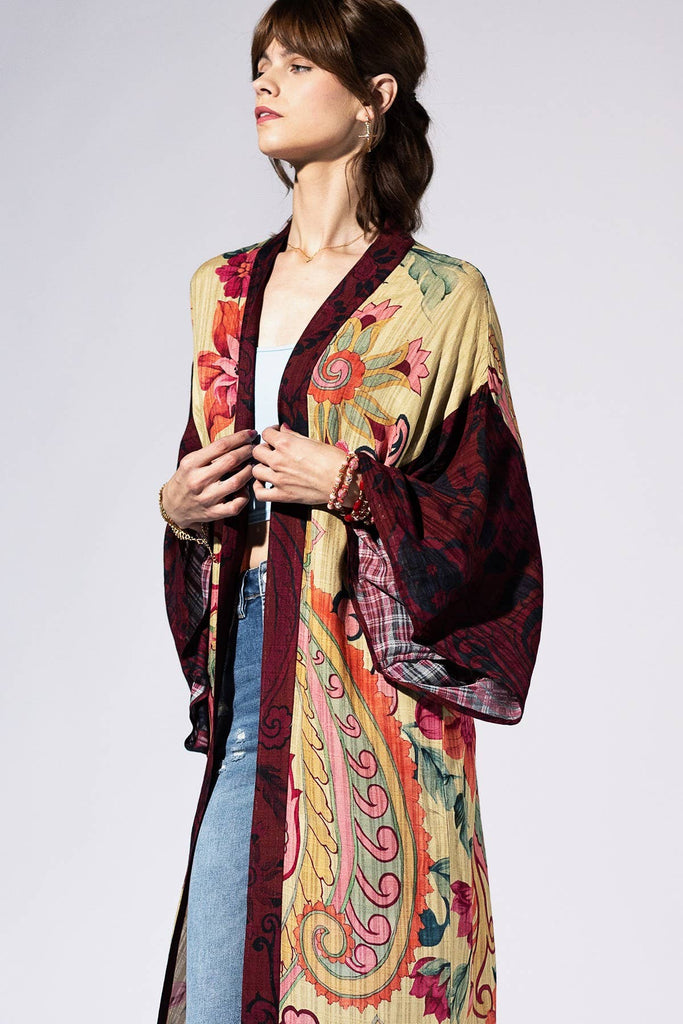Firekiss Dahlia Paisley Kimono