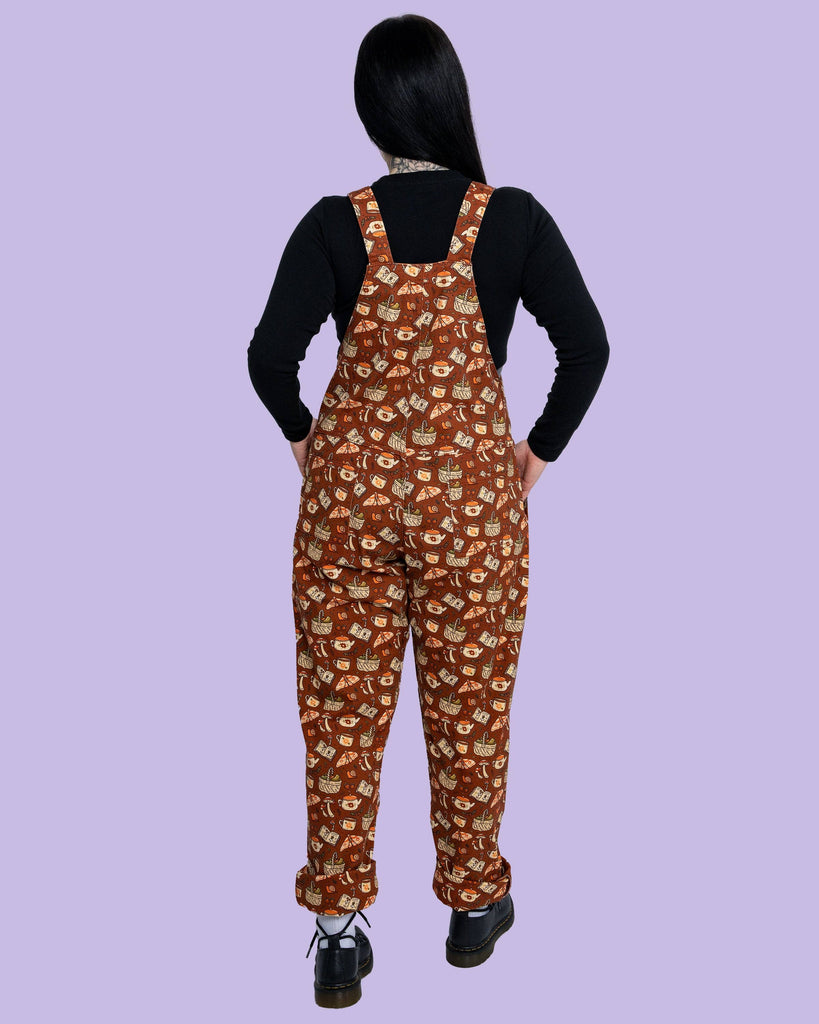 Mushroom Tea Party Stretch Dungarees
