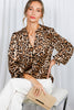 Silky Leopard Print Blouse