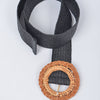 Bamboo Buckle Stretch Straw Belt: Extra Long
