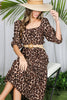 Leopard Tiered Midi Dress