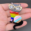Cat Pride Acrylic Brooch