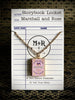 Book Locket Necklace - Bridgerton - Pink: Brass