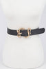 Snake Buckle Belt: Black Gold