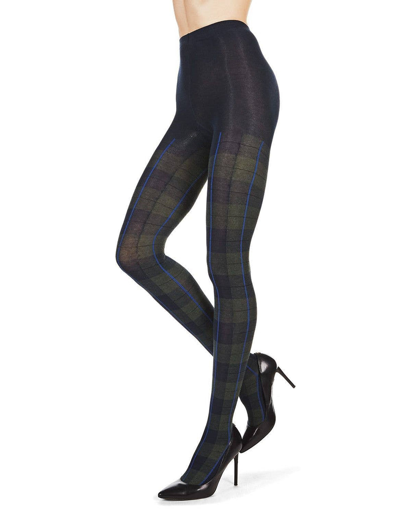 Glasgow Plaid Sweater Tights: Red / L-XL