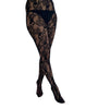 Rose Skull Net Tights: Black
