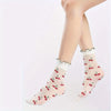 Sheer Delight Bobby Socks: Strawberry