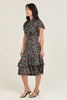Forties Glam Floral MidI Dress