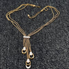 Triple Layer Gold Plated Chain Necklace