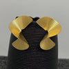 Twisted Scalloped Gold Plated Earrings