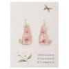 Feline Friend Flower Earrings