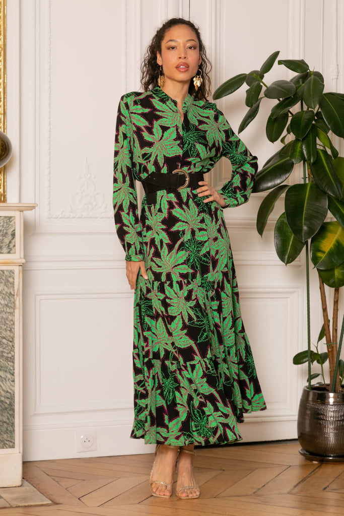 Electric Jungle Maxi Dress
