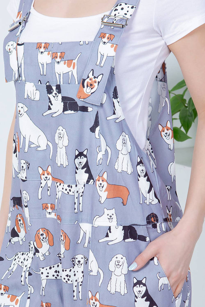 Parade Of Pups Corduroy Overalls