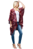 Cranberry Velvet Kimono