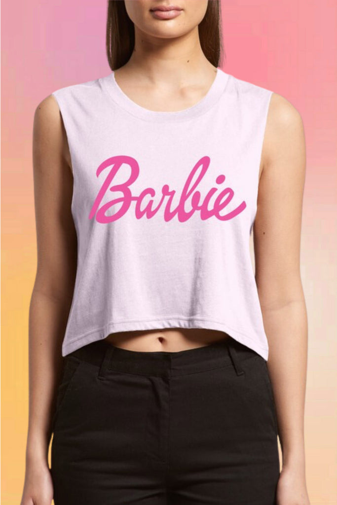 Barbie Cropped Tan Tank